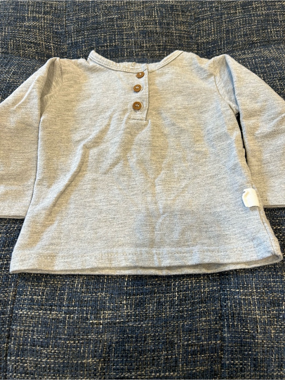 ☀️ 3/$15 Chick Pea Henley Long Sleeve Tee Grey